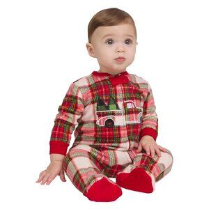 Eddie Bauer Baby Boy Size 18 Months Family Holiday Footed Pajama NWT